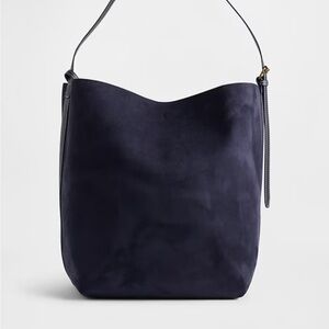 GAP Navy Blue Vegan Suede Bucket Bag with Gold Hardware!!!